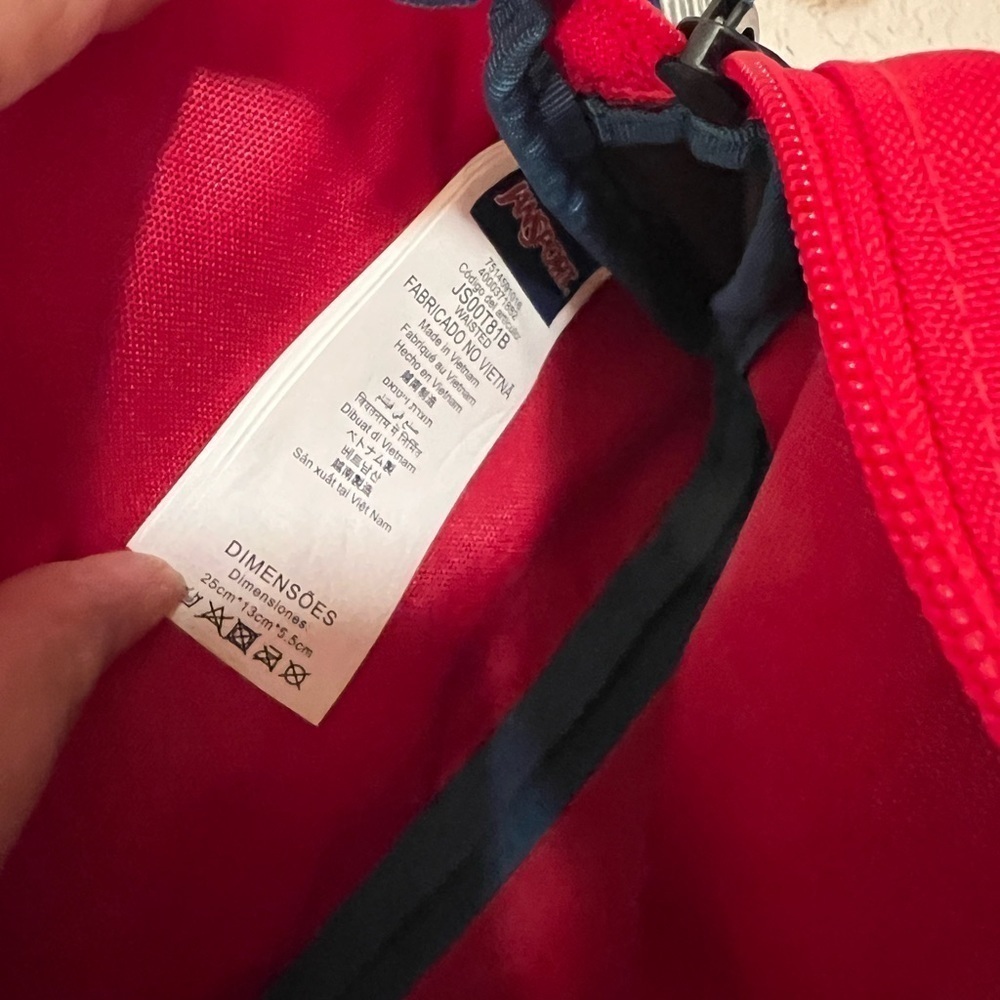 NWOT Red/Teal/Gray Jansport Fannypack - Picture 8 of 8